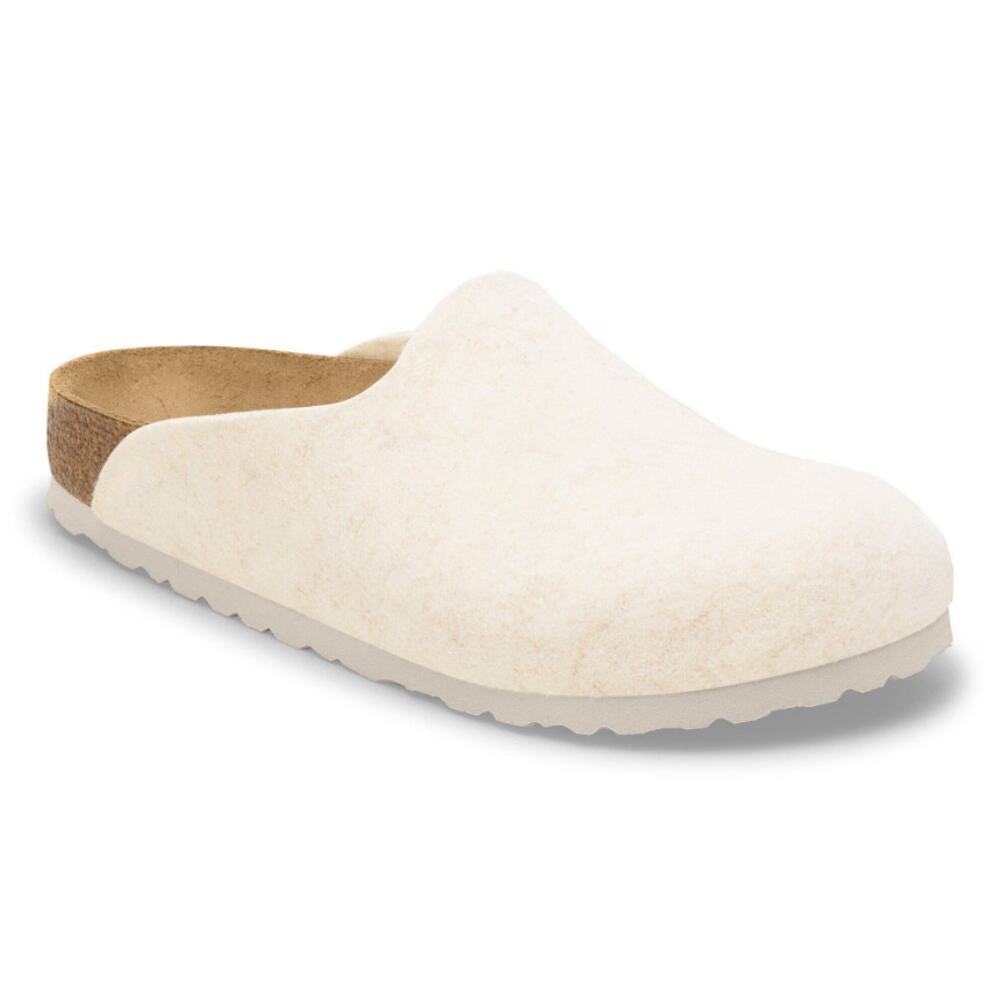 NIB Birkenstock Amersterdam 39 8-8.5 Wool Clog Slides Mules Eggshell Cream White - Picture 2 of 11
